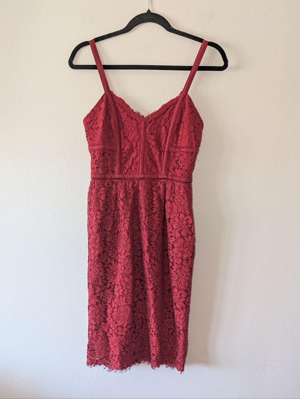 4 Express Red Sleeveless Dress with V-Neck